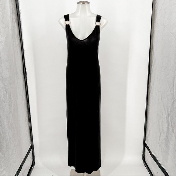 Green Envelope Black Maxi Dress - Picture 1 of 7